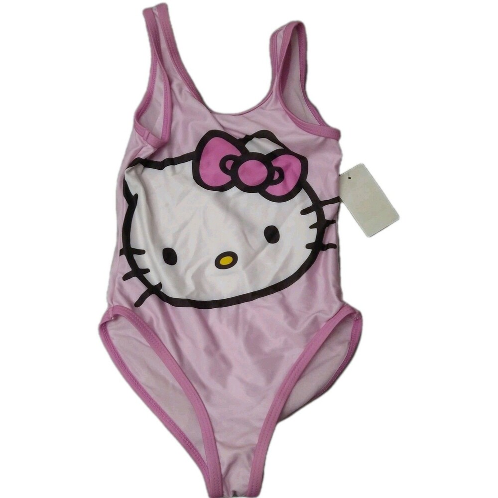 Sanrio Hello Kitty Swimsuit One Piece Size 4-5 Sun Beach Pool Lessons Water Play